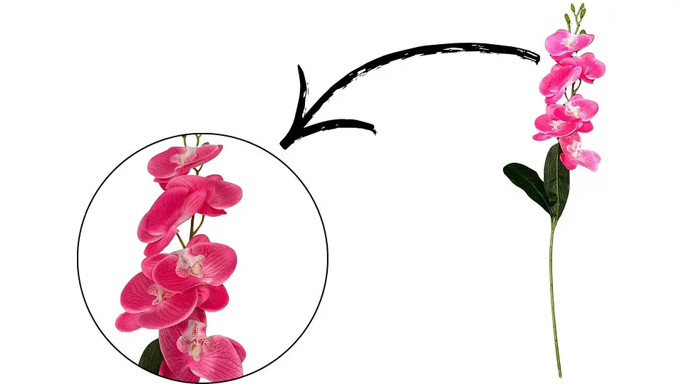 Vara De Orquídeas Arreglos flores Artificiales Decoración X1und 7