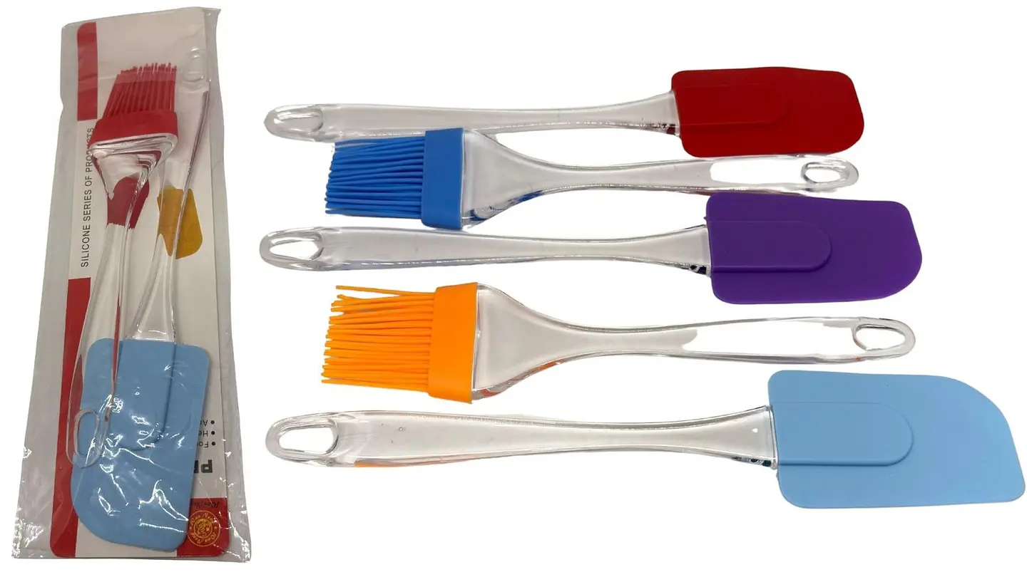 Kit 1 Pincel Brocha De Silicona 1 Espátula Miserable Utensilios 1