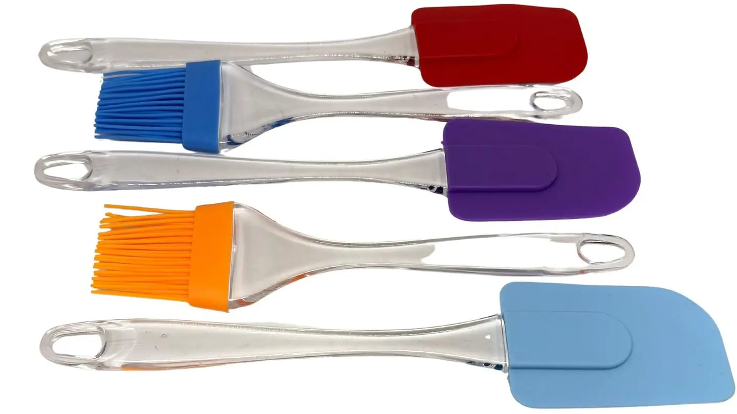 Kit 1 Pincel Brocha De Silicona 1 Espátula Miserable Utensilios 3