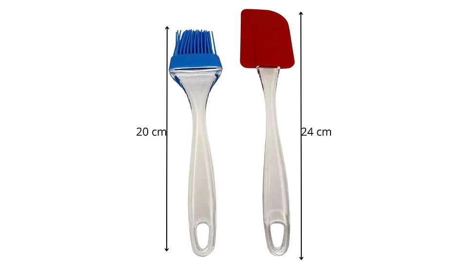 Kit 1 Pincel Brocha De Silicona 1 Espátula Miserable Utensilios 7