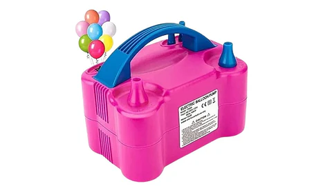 Inflador Eléctrico De Globos Bombas de Doble Boquilla rosado