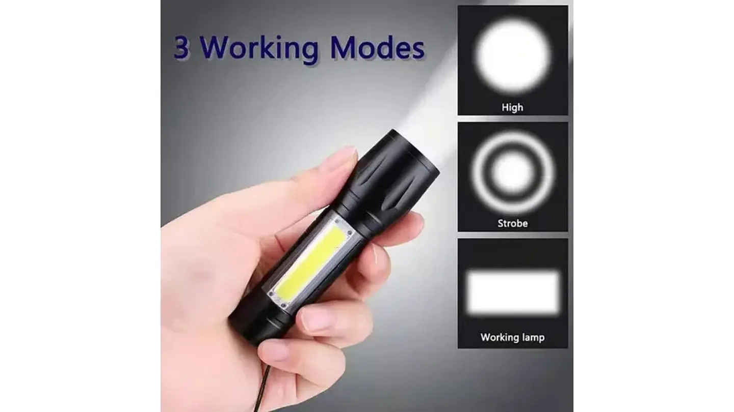 Mini Linterna Led Recargable Bolsillo portátil Camping Táctica Color de la luz Blanca 2