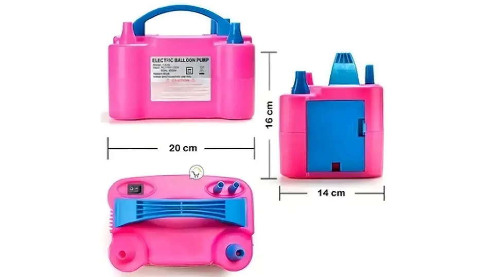 Inflador Eléctrico De Globos Bombas de Doble Boquilla rosado 4