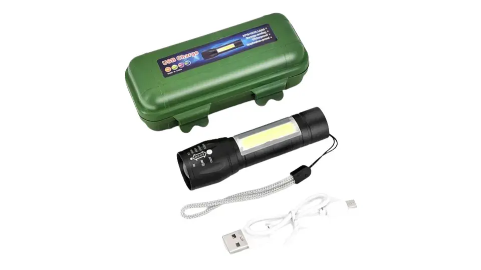 Mini Linterna Led Recargable Bolsillo portátil Camping Táctica Color de la luz Blanca 4