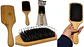 Cepillo Plano liso Peine Cerdas suaves Para Cabello De Bambú - Miniatura 1
