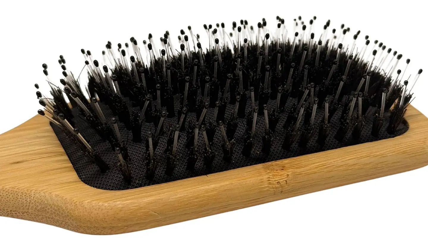 Cepillo Plano liso Peine Cerdas suaves Para Cabello De Bambú 3