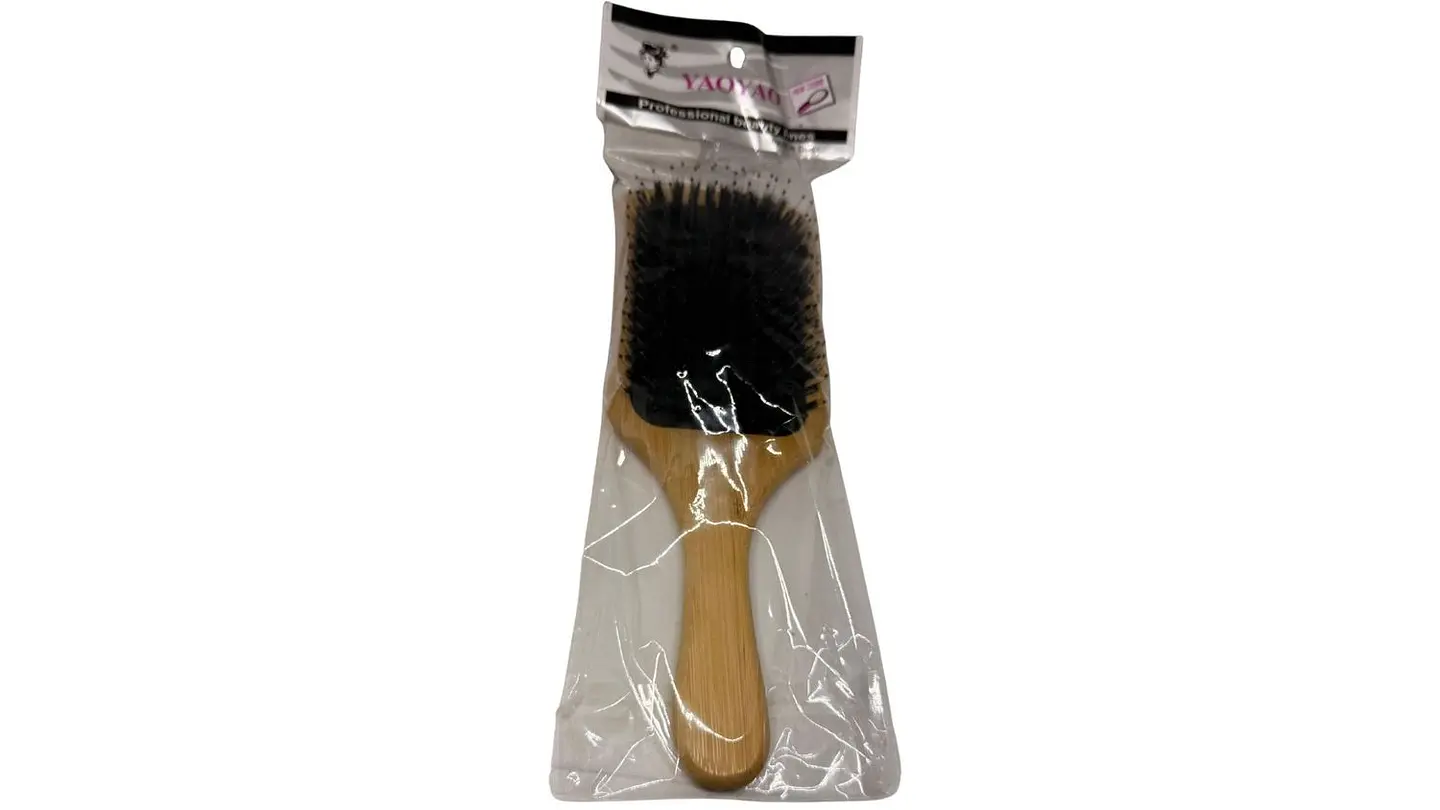 Cepillo Plano liso Peine Cerdas suaves Para Cabello De Bambú 5