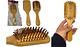 Cepillo De Bambú Plano Para Cabello Cerdas en Bambú Peine - Miniatura 4
