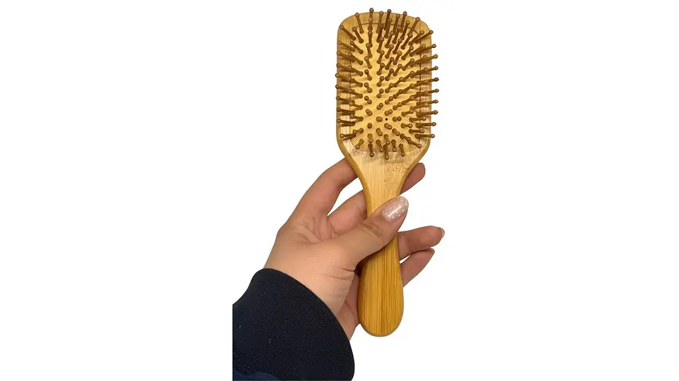 Cepillo De Bambú Plano Para Cabello Cerdas en Bambú Peine 6