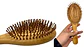 Cepillo De Bambú ovalado Para Cabello Cerdas En Bambú Peine - Miniatura 4