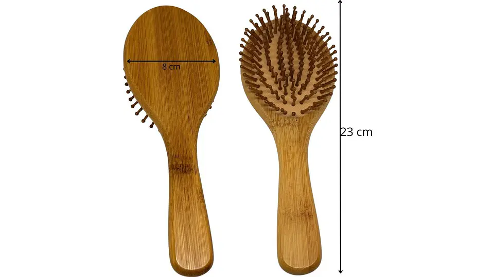 Cepillo De Bambú ovalado Para Cabello Cerdas En Bambú Peine 5