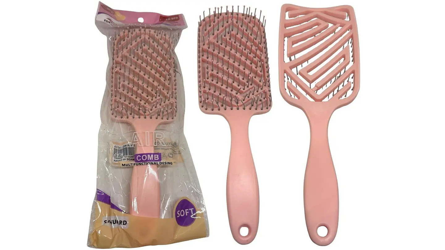 Cepillo Para Cabello Tipo Raqueta Plástico Colores Pasteles 6