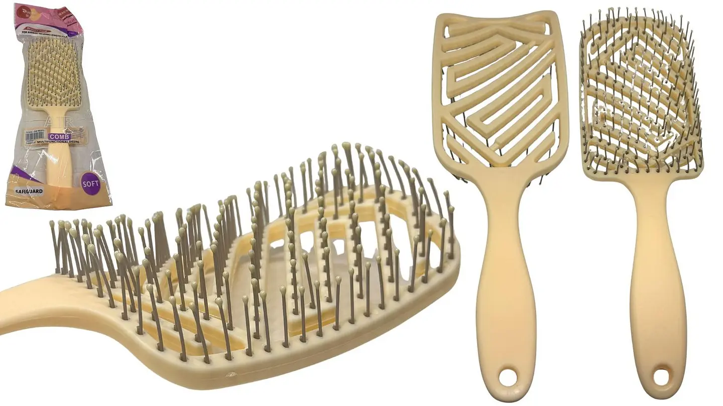 Cepillo Para Cabello Tipo Raqueta Plástico Colores Pasteles 6
