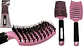 Cepillo Para Cabello Plástico cuadrado con líneas base negra - Miniatura 4
