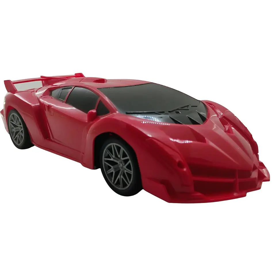 Carro Rojo Rc Con Volante De Control Estilo Deportivo 4