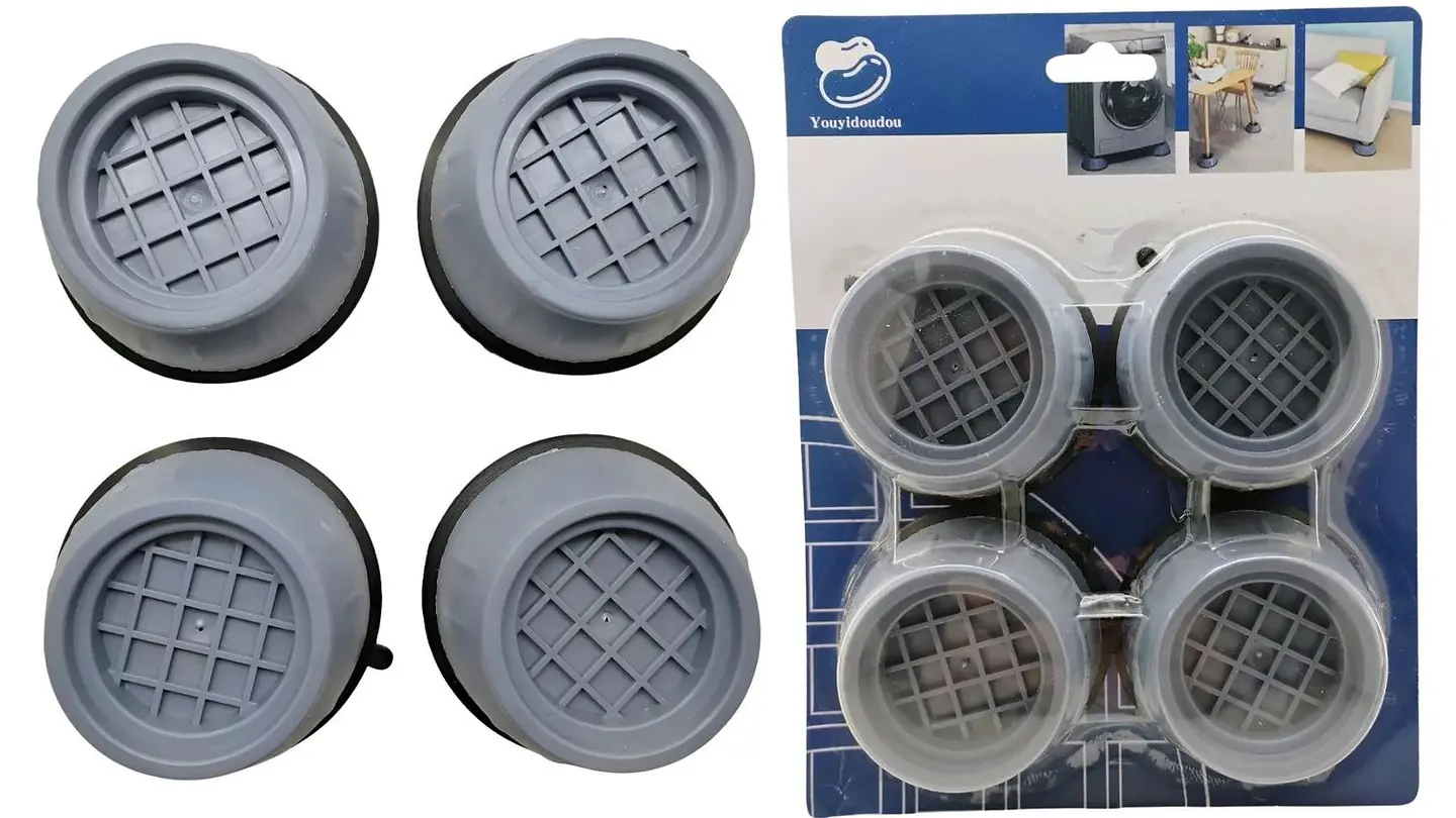 Soportes Antivibración Lavadora Secadora Pack X4 Antidesliz 1