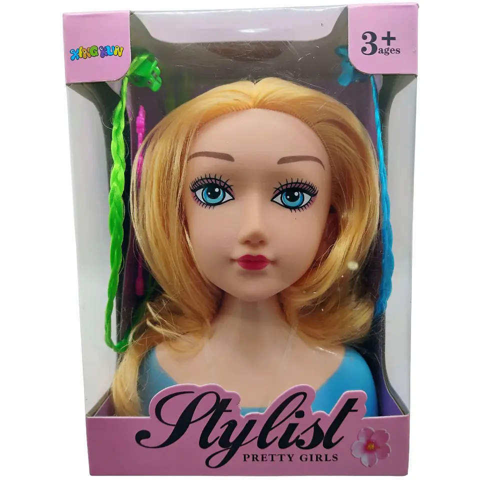 Cabeza De Muñeca Stylist Para Peinar Y Maquillar Niñas 1