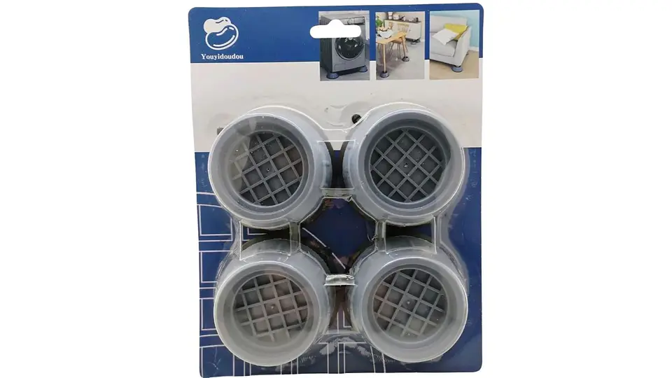 Soportes Antivibración Lavadora Secadora Pack X4 Antidesliz 5
