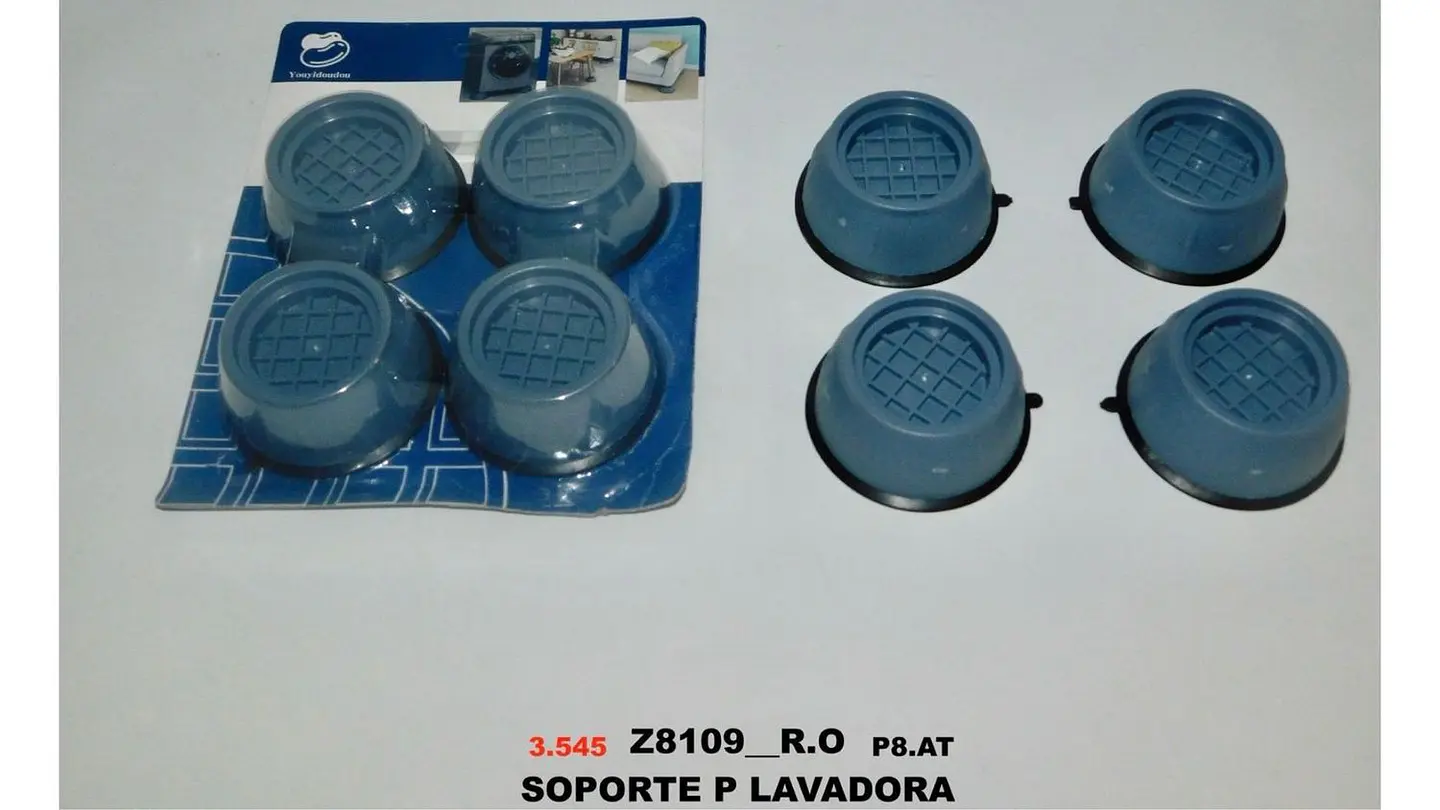 Soportes Antivibración Lavadora Secadora Pack X4 Antidesliz 8