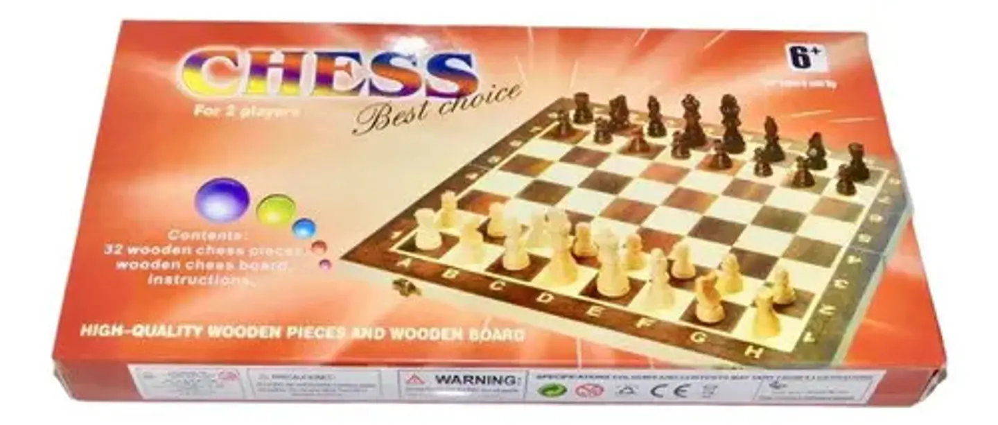Ajedrez Madera Juego De Mesa Didáctico 25x25   526a 5