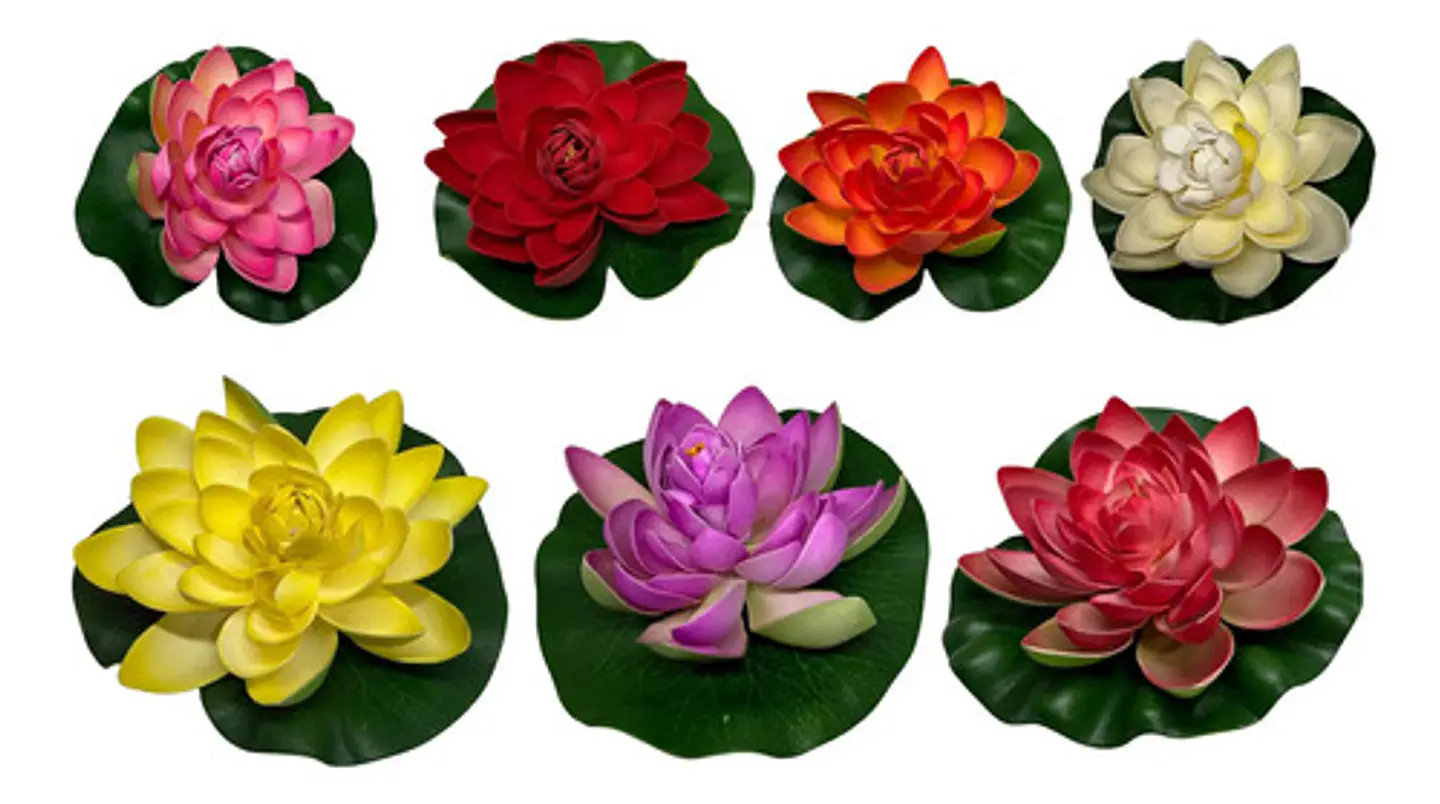 Flor Loto Espuma Flotante Artificial Foami A121-118 Decoraci 1