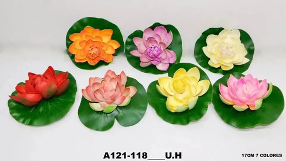 Flor Loto Espuma Flotante Artificial Foami A121-118 Decoraci 6