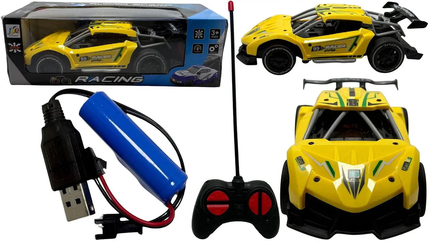 Carro Deportivo De Carreras Pila Recargable A Control Remoto 1