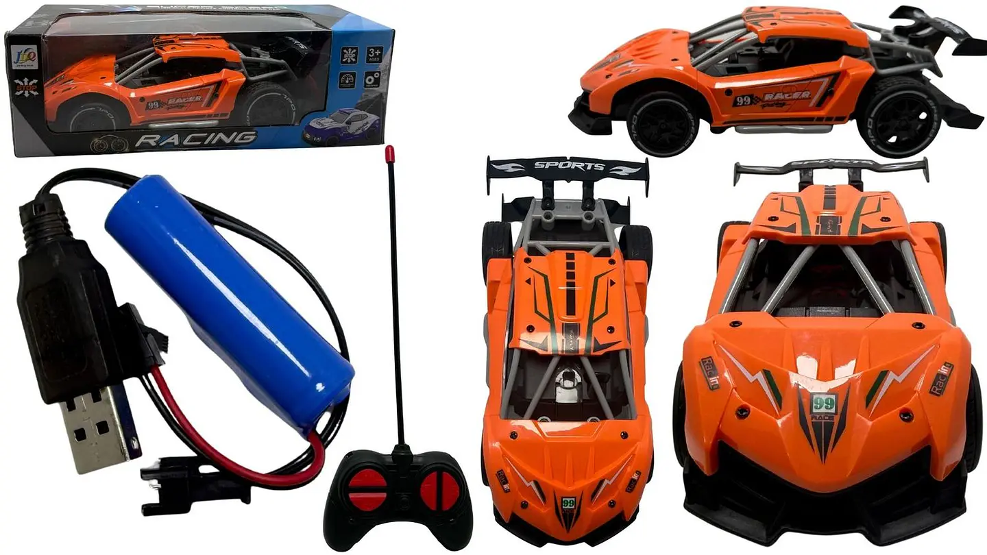Carro Deportivo De Carreras Pila Recargable A Control Remoto 2
