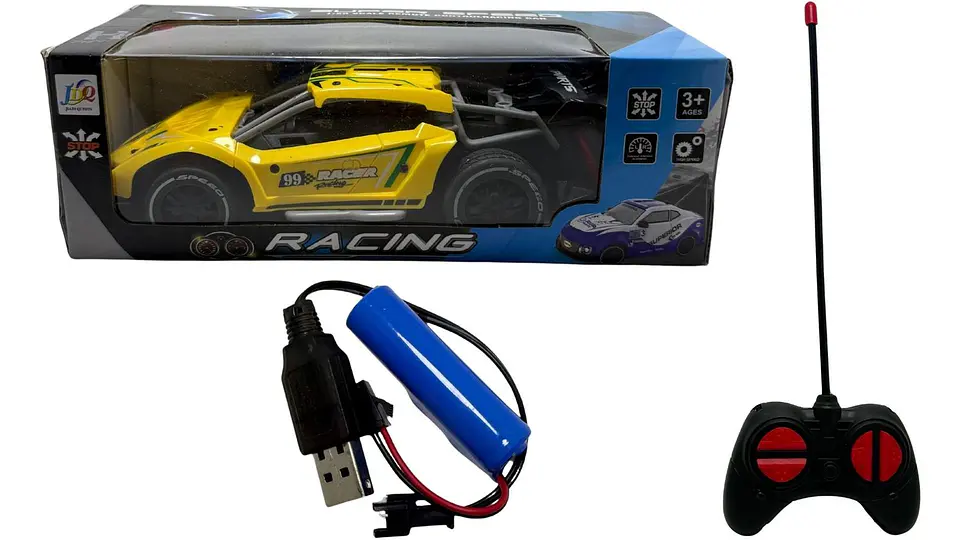 Carro Deportivo De Carreras Pila Recargable A Control Remoto 3