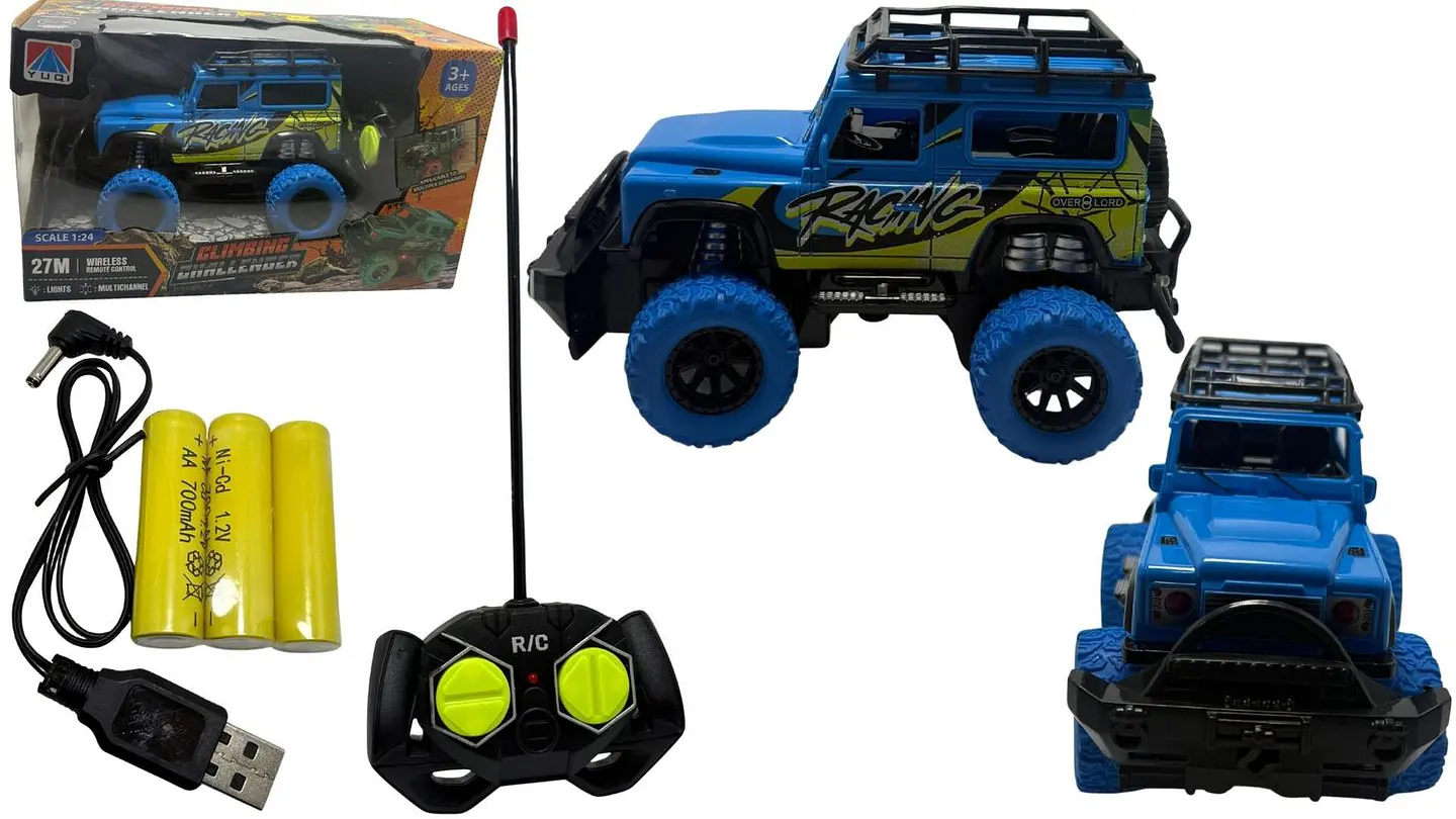 Carro Camión Jeep A Control Remoto Pilas Y Cable Recargables 4