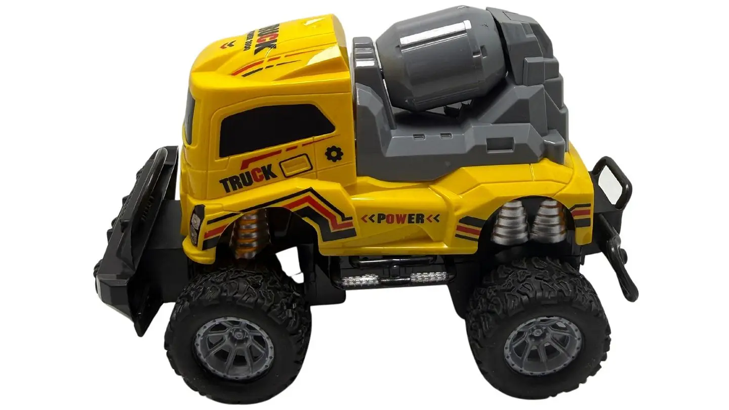 Carro De Construcción Con Pilas Recargables A Control Remoto Amarillo Construcción 4
