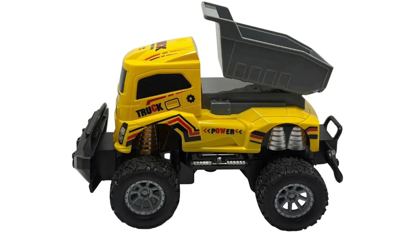 Carro De Construcción Con Pilas Recargables A Control Remoto Amarillo Construcción 6
