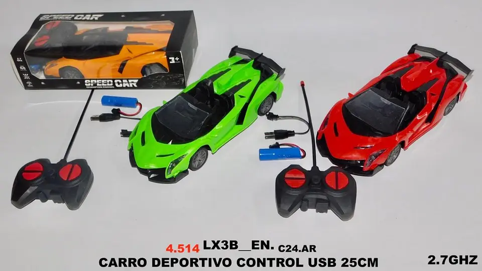 Carro Descapotado Sport Pilas Recargables Luz Control Remoto A Control Remoto 8