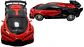 Carro De Carreras Sport Pilas Recargables Luz Control Remoto - Miniatura 3