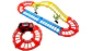 Pista De Carros Infantil Con Puente Y Auto Electrico Aventur Multicolor - Miniatura 1