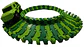 Pista De Dinosaurios Con Carro Eléctrico Juguete Interactivo Verde - Miniatura 2