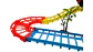 Pista De Carros Infantil Con Puente Y Auto Electrico Aventur Multicolor - Miniatura 3