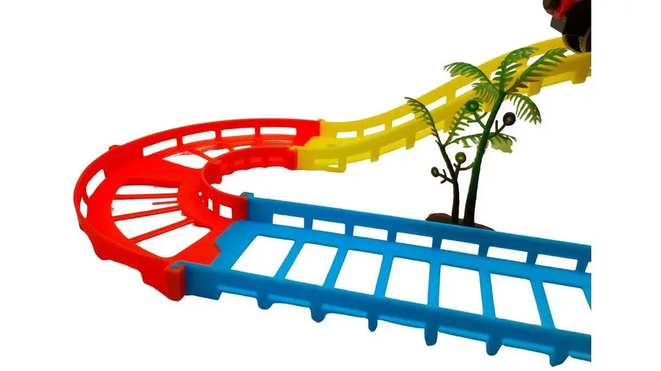 Pista De Carros Infantil Con Puente Y Auto Electrico Aventur Multicolor 3