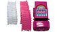 Pista De Carreras Carro Rosado 51pcs Para Niña Blanco Rosada Rosa Chicle - Miniatura 4