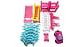 Pista 38 Pcs Carreras Blanco Rosada Para Niñas Carro Rosado Rosa Chicle - Miniatura 3