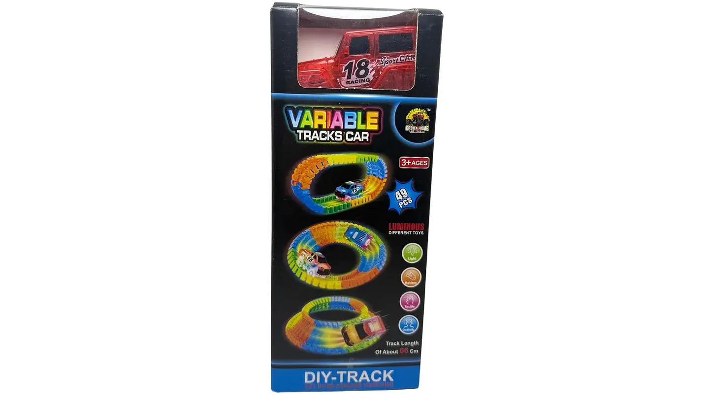 Pista Magic Track Carro Luz Flexible 49 Piezas Juguete Niños Multicolor 4