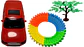 Pista Creativa Track Con Carro Arbol Colors Flexible Juguete Colorido - Miniatura 5