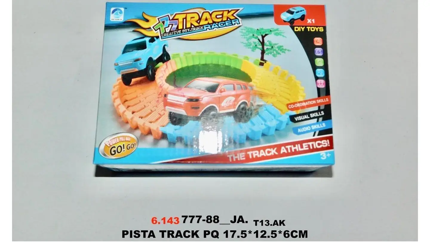 Pista Creativa Track Con Carro Arbol Colors Flexible Juguete Colorido 7