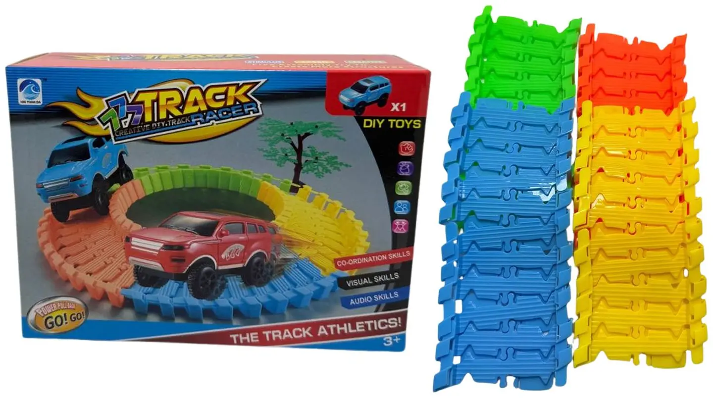Pista Creativa Track Con Carro Arbol Colors Flexible Juguete Colorido 6