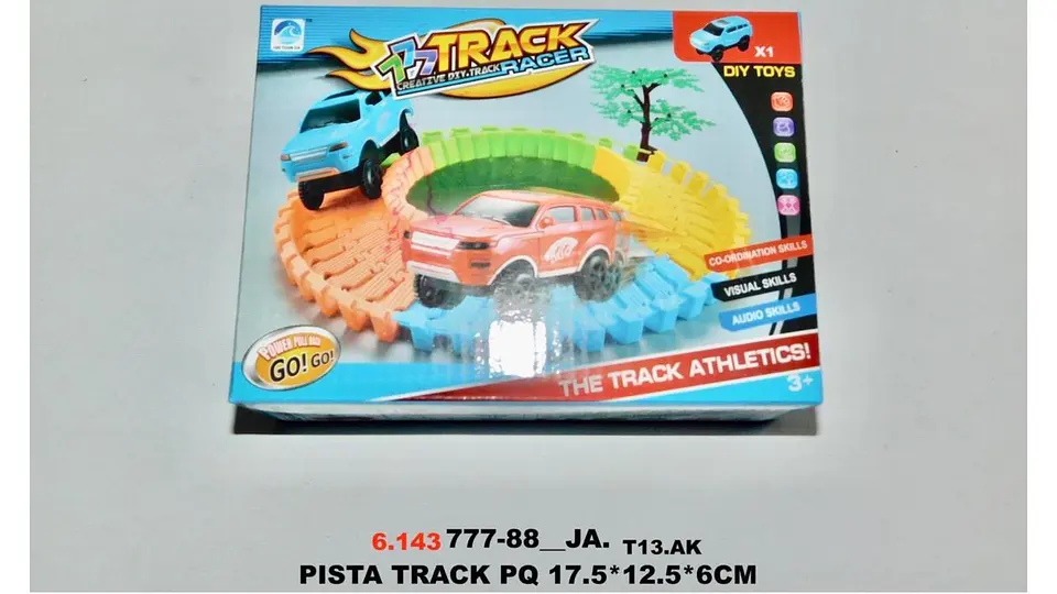 Pista Creativa Track Con Carro Arbol Colors Flexible Juguete Colorido 7