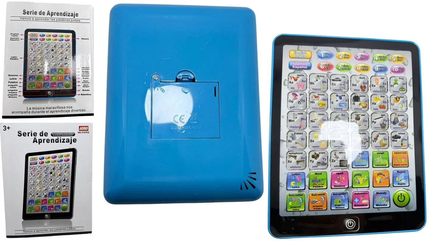 Tablet Didáctica Aprendizaje Tableta Infantil Juguete Niños Rosado y azul 2