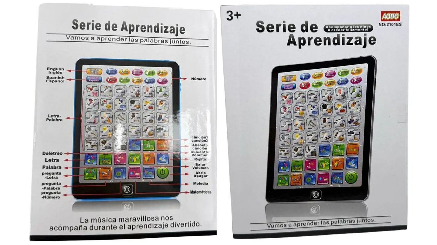 Tablet Didáctica Aprendizaje Tableta Infantil Juguete Niños Rosado y azul 4