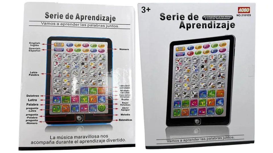 Tablet Didáctica Aprendizaje Tableta Infantil Juguete Niños Rosado y azul 4