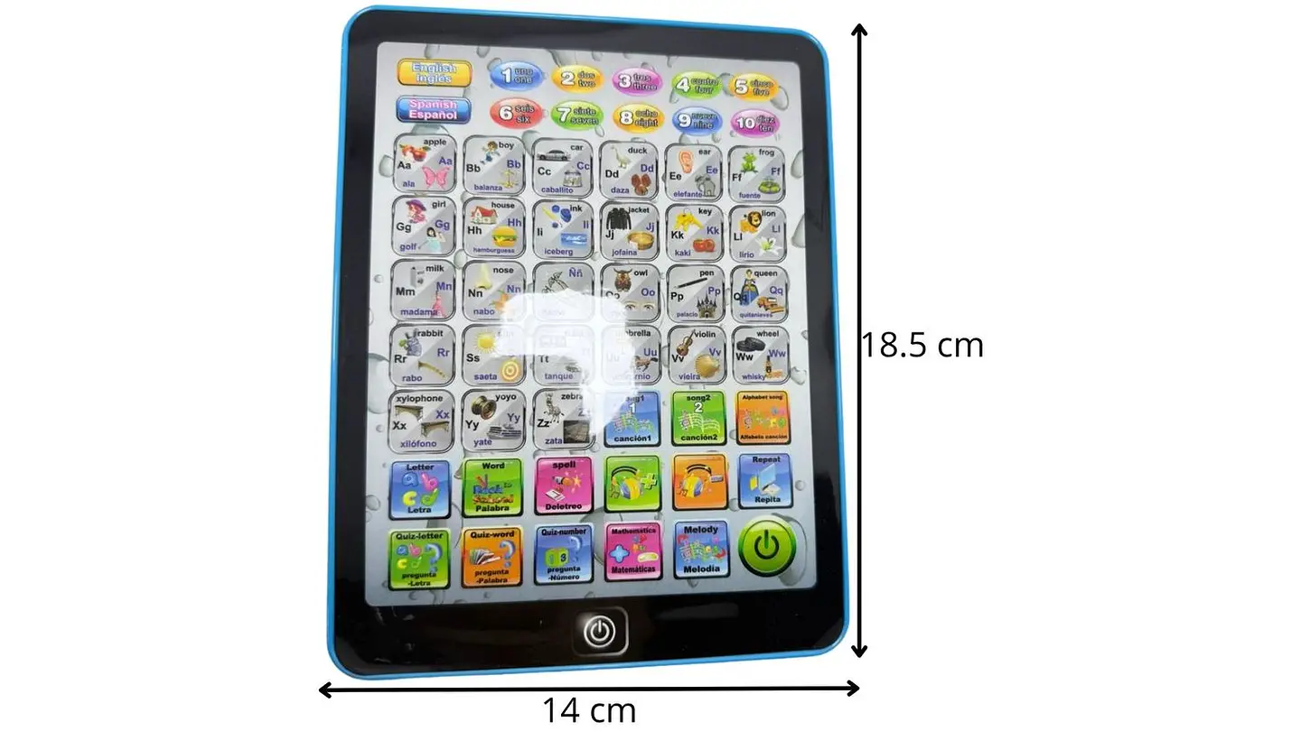 Tablet Didáctica Aprendizaje Tableta Infantil Juguete Niños Rosado y azul 5