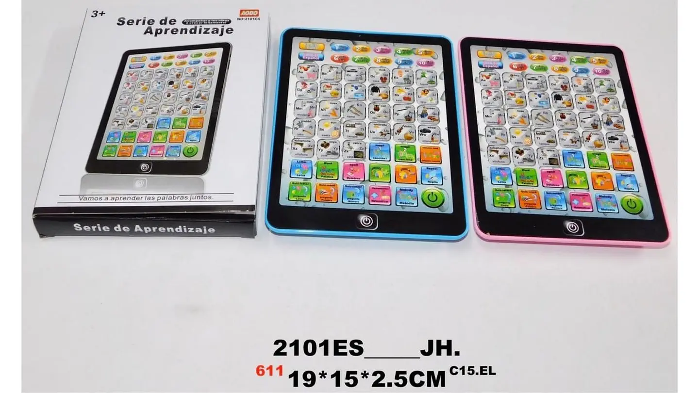 Tablet Didáctica Aprendizaje Tableta Infantil Juguete Niños Rosado y azul 6